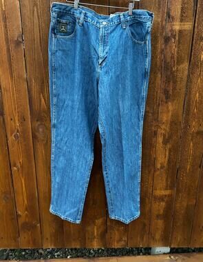Cinch Mens Jeans 38x32 Blue Denim Western Cowboy Ranch Workwear EUC